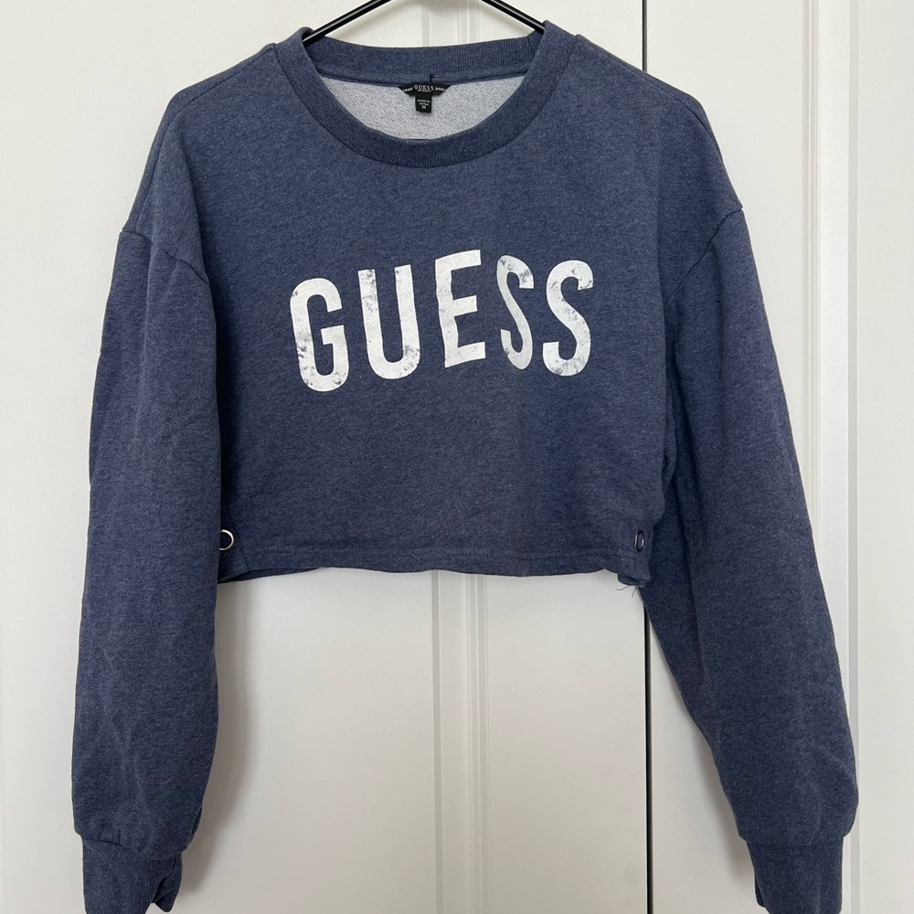 GUESS Navy Blue Crop Top